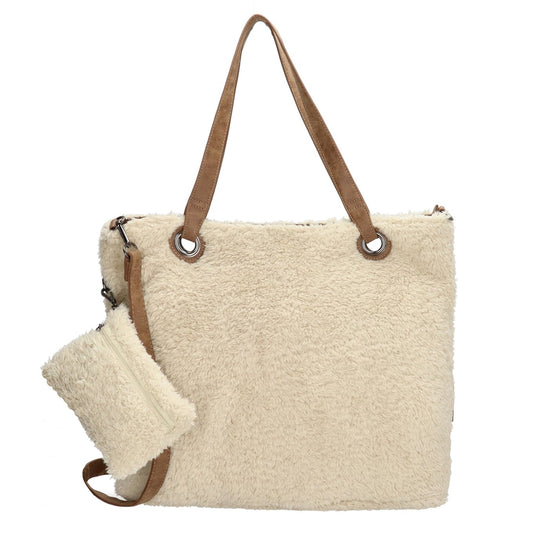 Enrico Benetti Teddy Shopper off white Women's bag