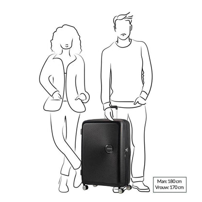 American Tourister Soundbox Spinner 77 Erweiterbarer, sonnengeküsster Koralle-Hartschalenkoffer