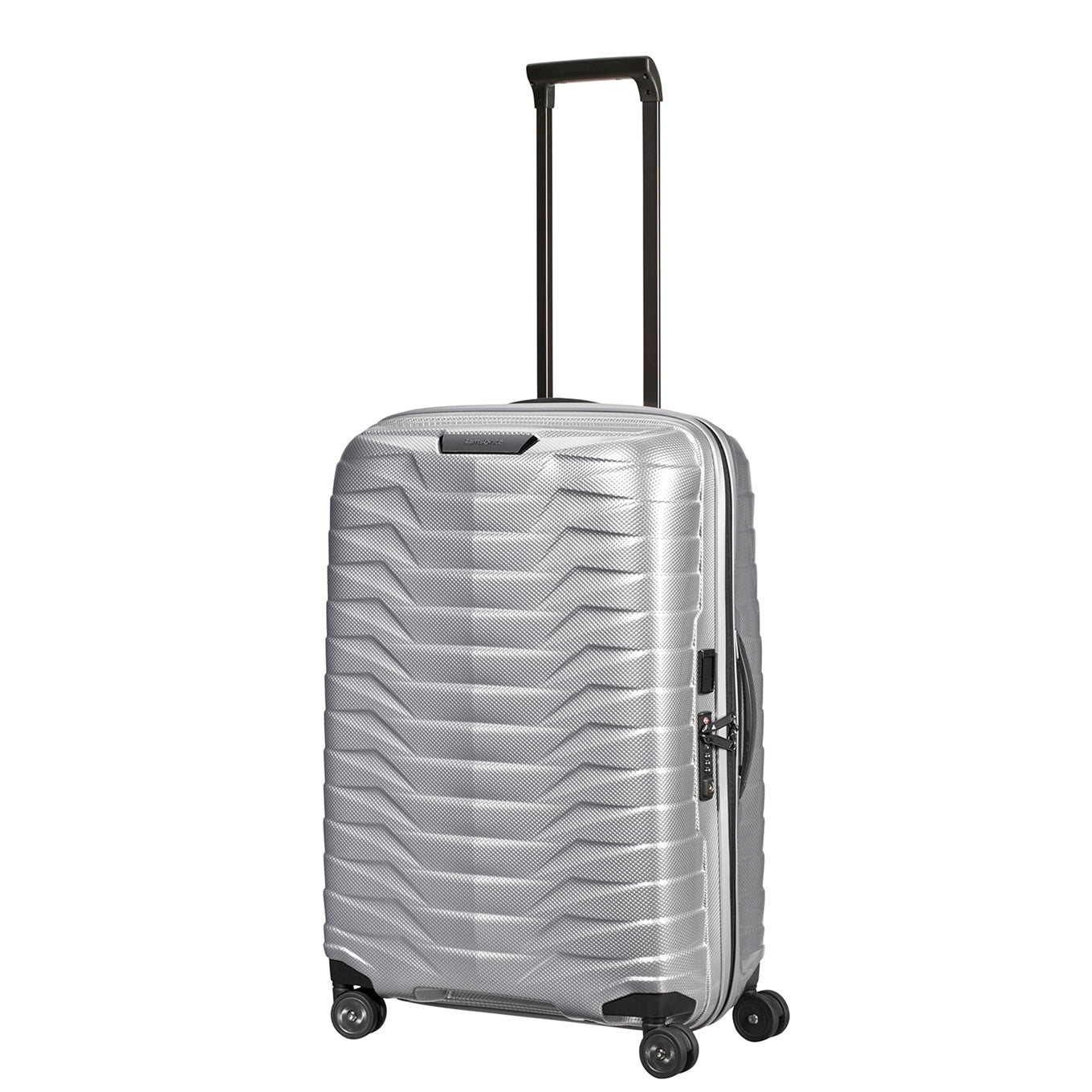 Samsonite Proxis Spinner 69 silbernes Hartschalenetui