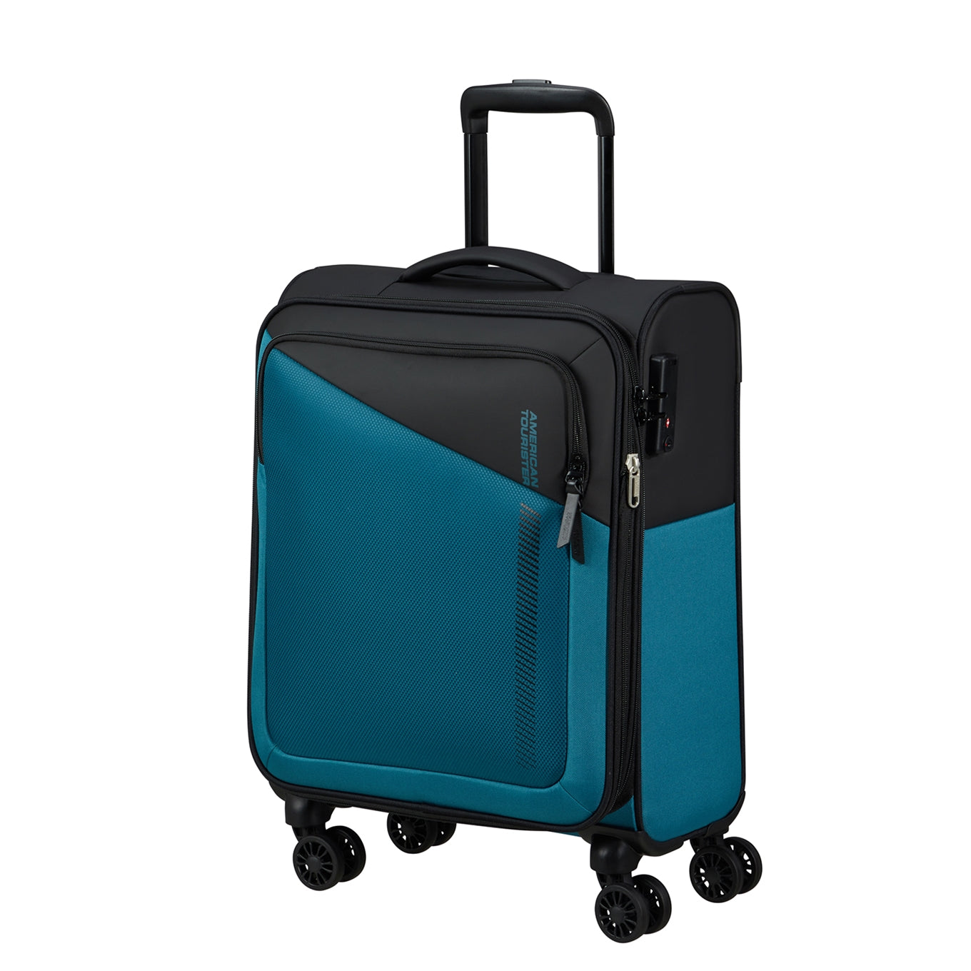 American Tourister Daring Dash Spinner S EXP black/blue Soft suitcase