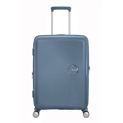 American Tourister Soundbox Spinner 67 Erweiterbarer steinblauer Hartschalenkoffer