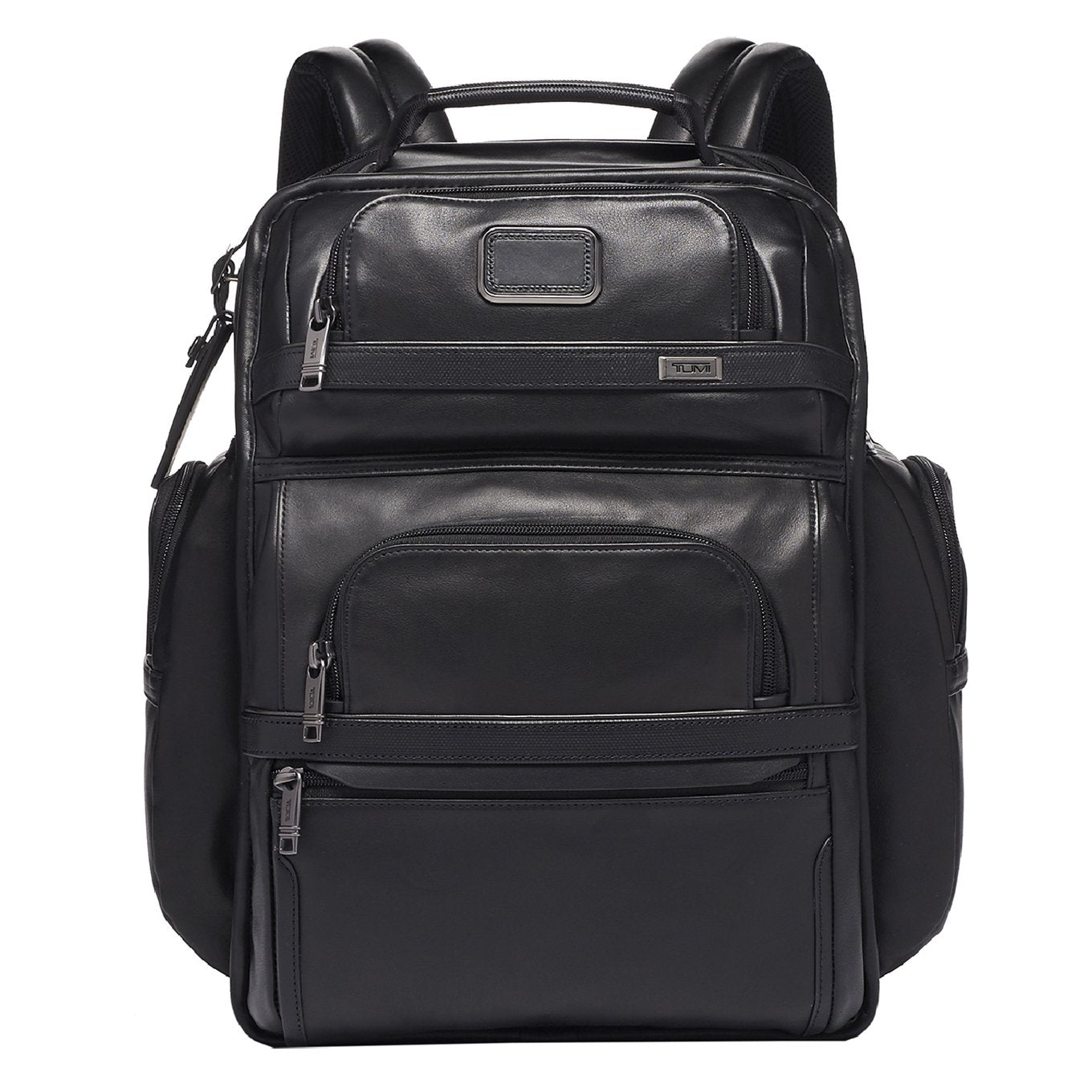 Tumi Alpha Leather Brief Pack Backpack black