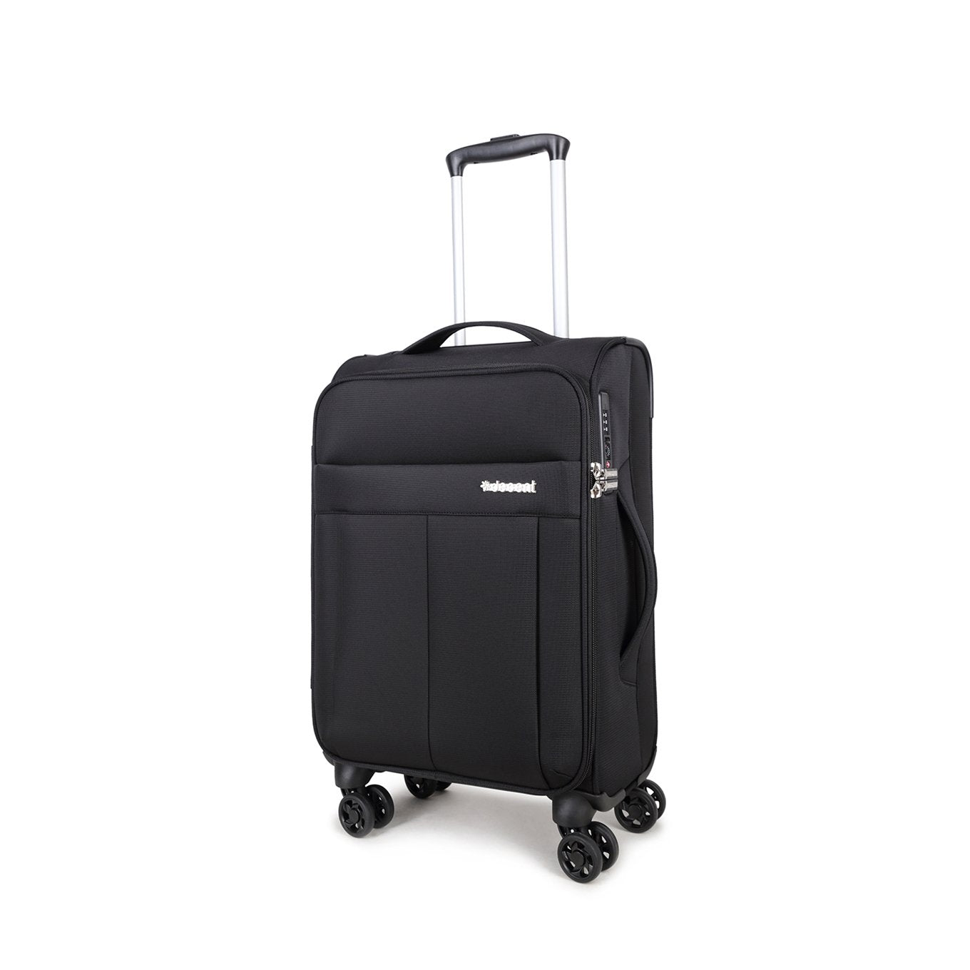 Decent D-Upright Trolley 55 black Soft suitcase