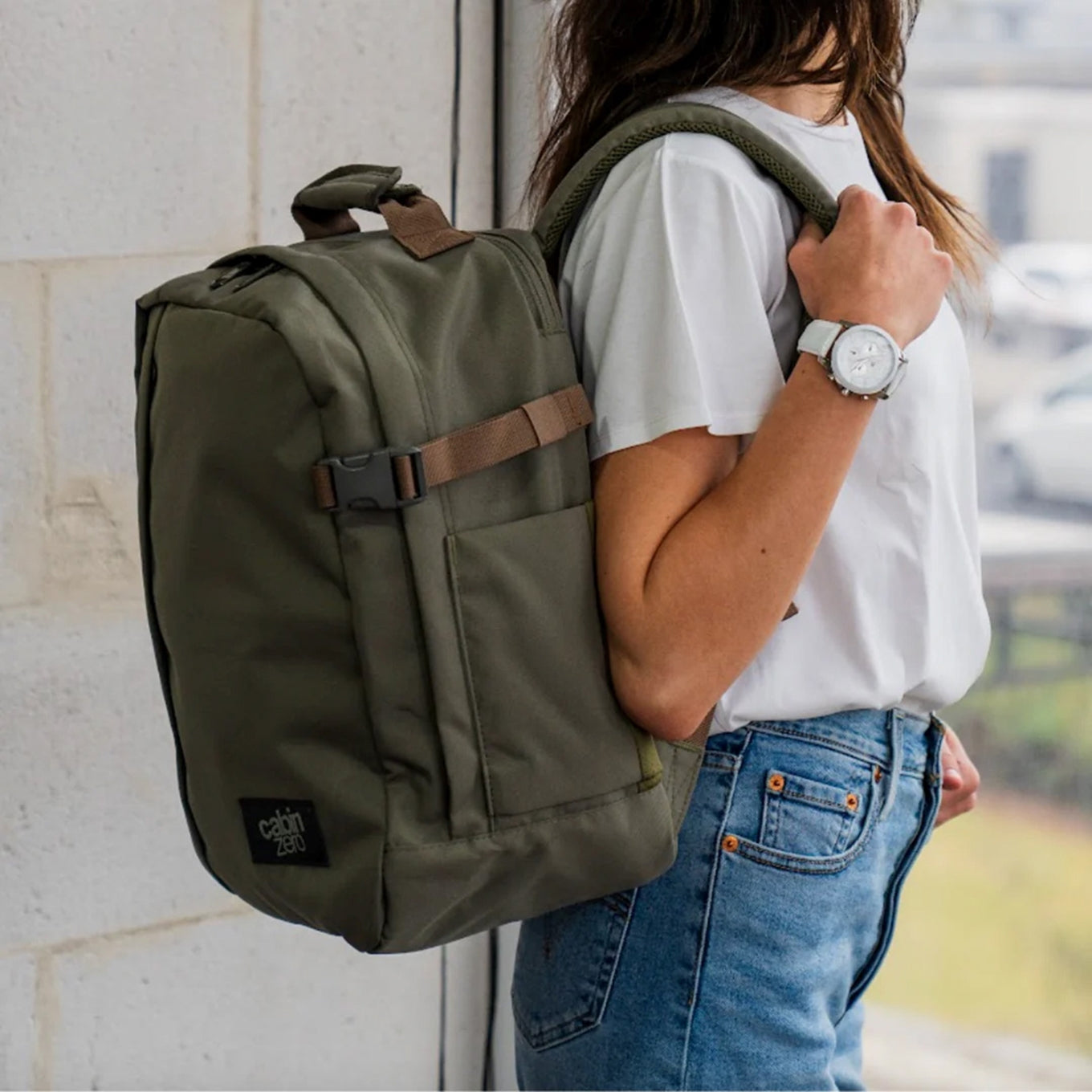 CabinZero Classic 28L Ultra Light Cabin Bag Tech georgian khaki