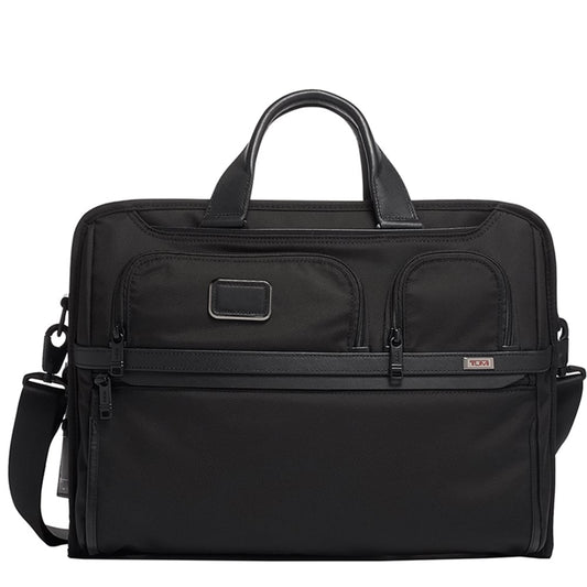 TUMI Alpha 3 Compact Large Laptop Briefcase black