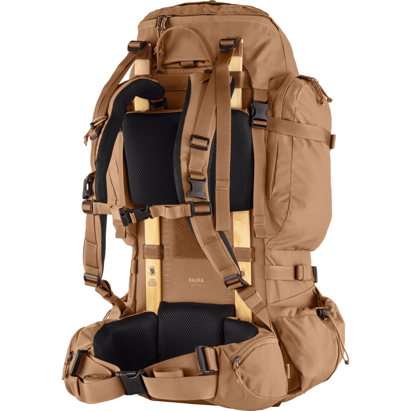 Fjallraven Kajka 55 S/M khakifarbener Staubrucksack