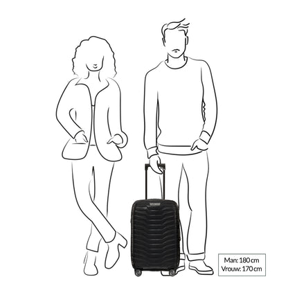 Samsonite Proxis Spinner 55/35 erweiterbares honiggoldenes Hartschalenetui