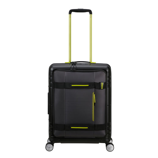 American Tourister Hello Cabin Spinner 55 EXP Coated black/lime