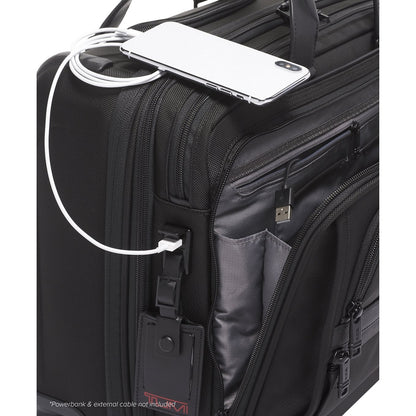 Tumi Alpha DLX Laptoptasche mit Rollen, schwarz, weicher Koffer