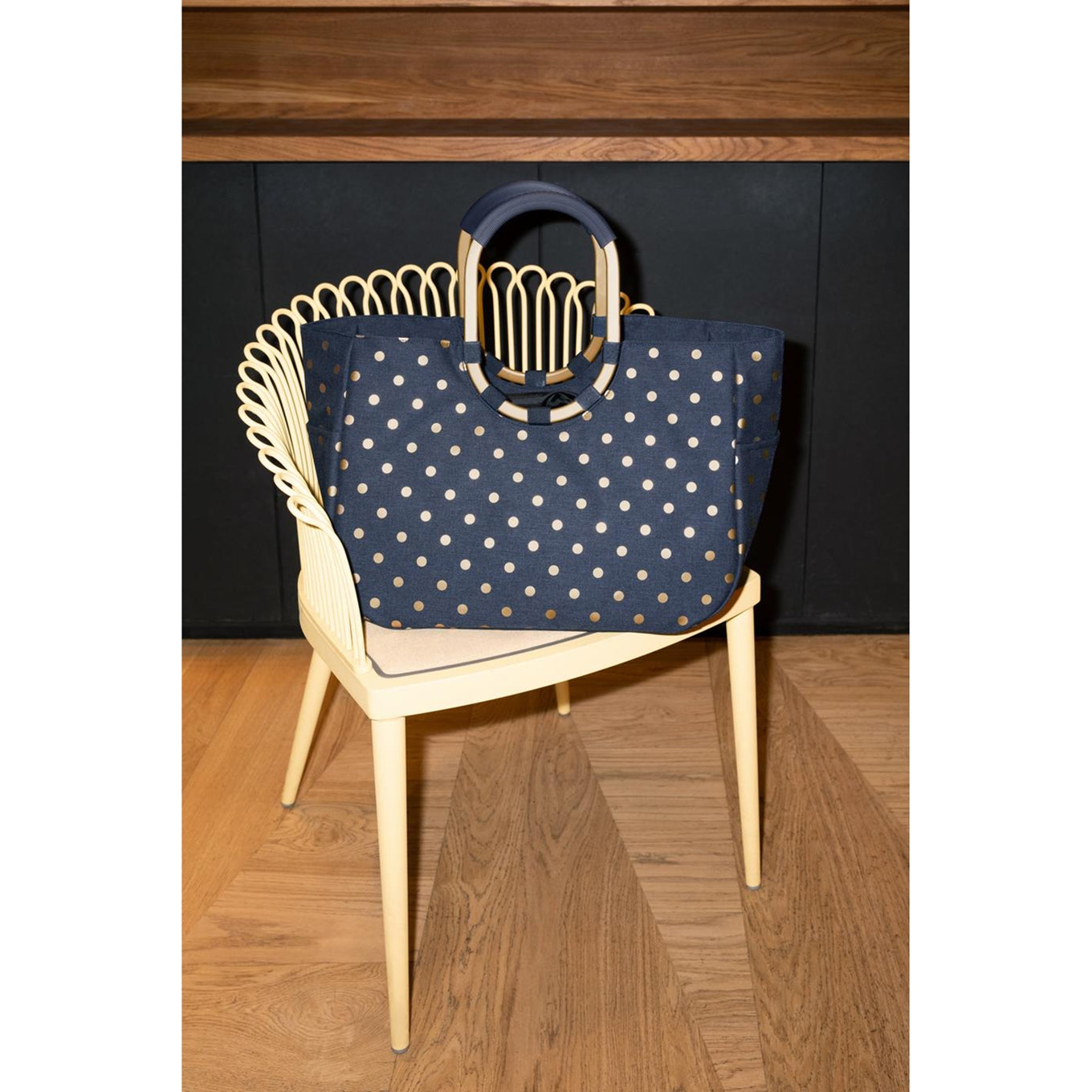 Reisenthel Loopshopper L frame metallic dots blue