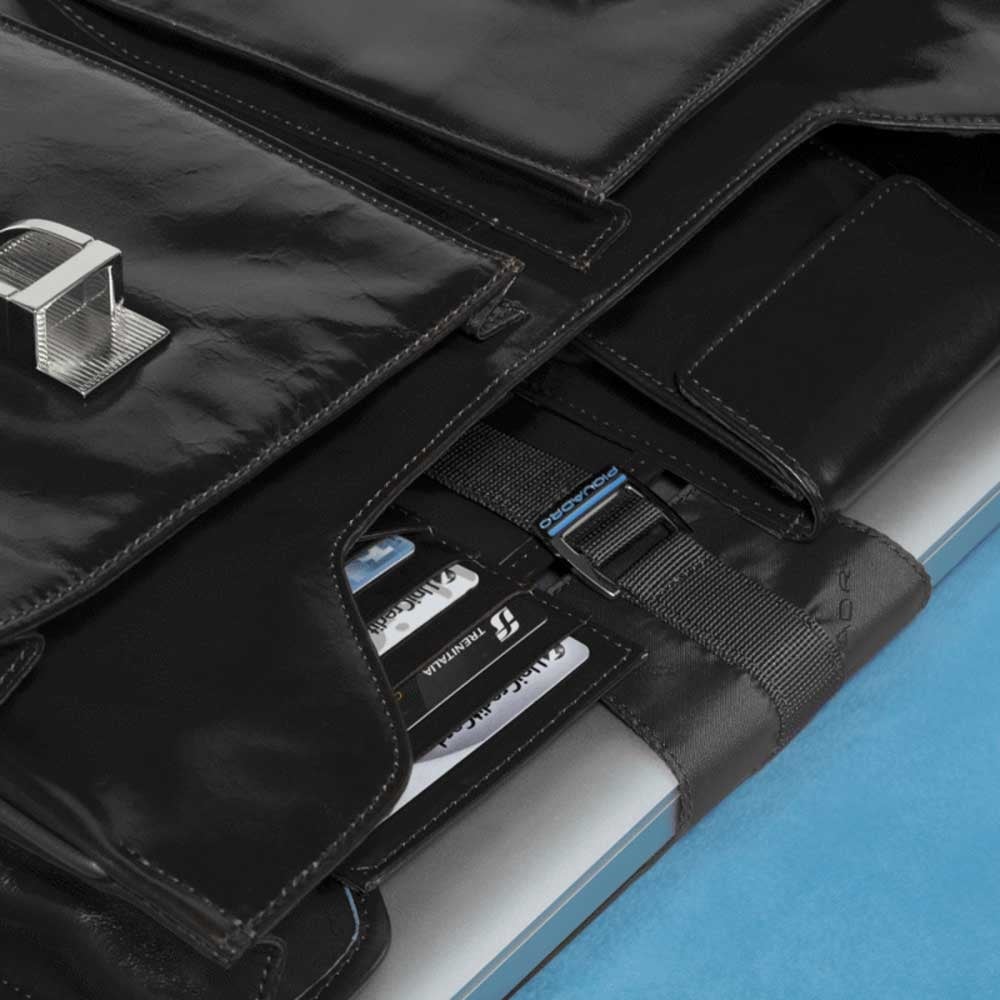 Piquadro Blue Square Computer Briefcase black