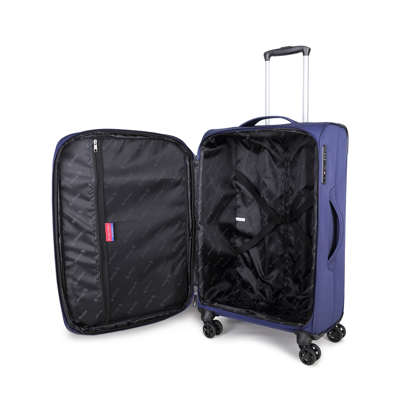 Decent D-Upright Trolley 66 dark blue Soft suitcase