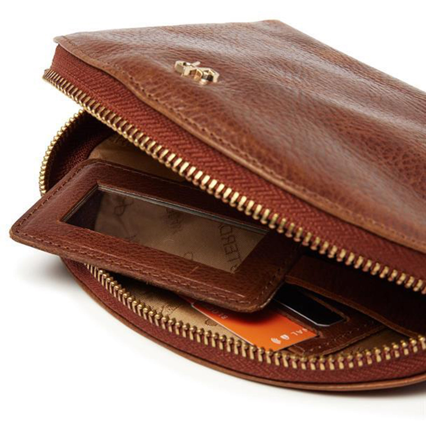 dR Amsterdam Milan Make-Up Bag cognac