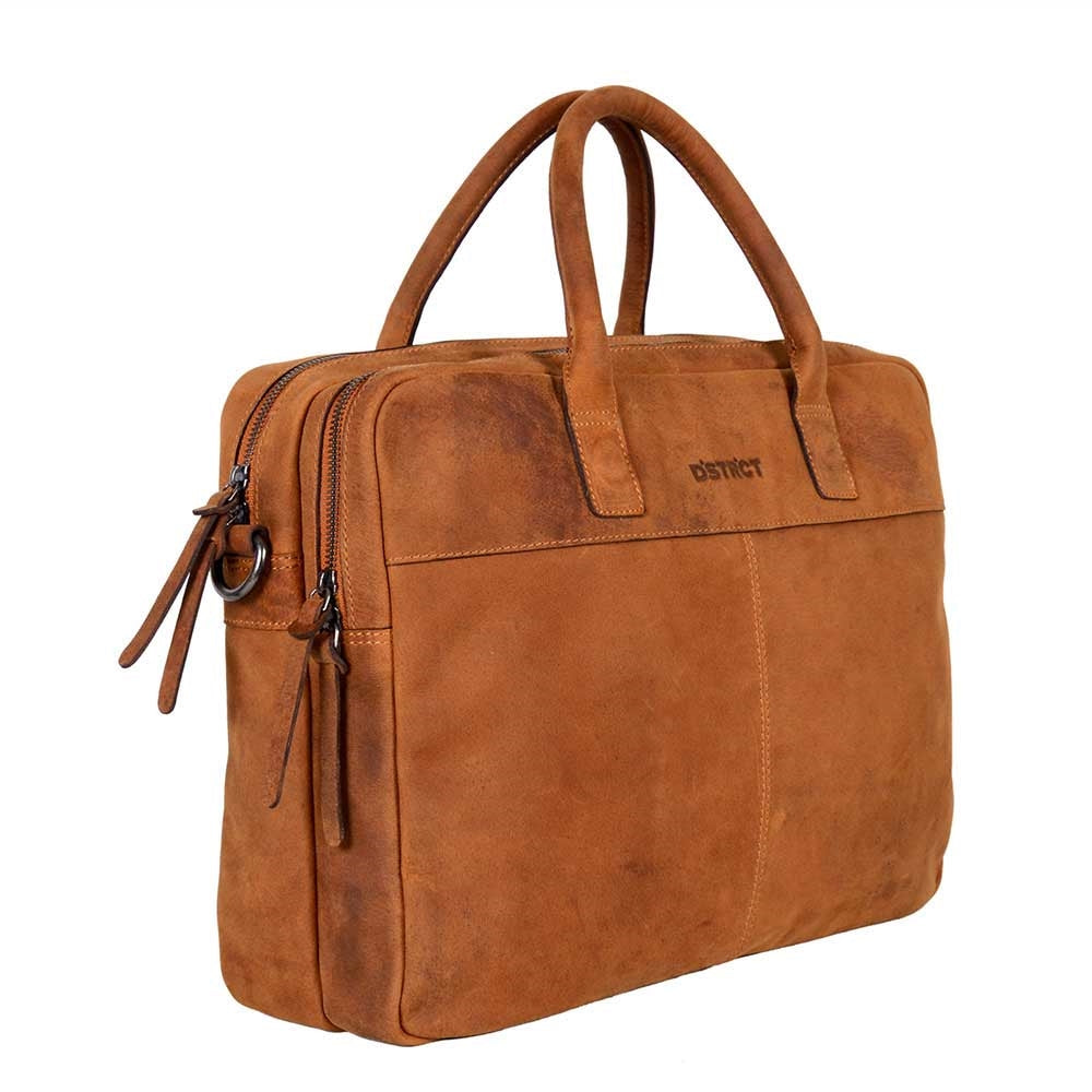 DSTRCT Wall Street Workingbag 15.6" cognac