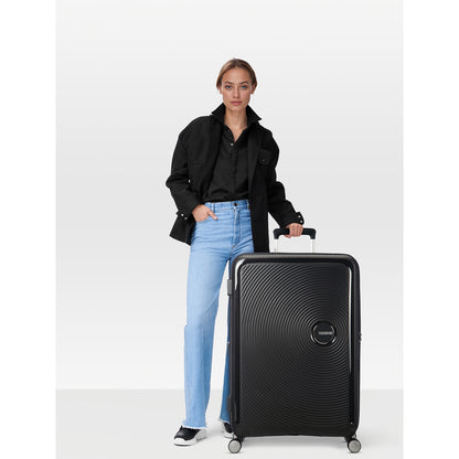 American Tourister Soundbox Spinner 77 Erweiterbarer Bass schwarz Hartschalenkoffer