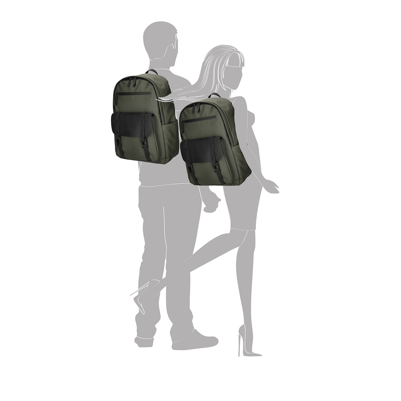 Enrico Benetti Glasgow Laptop Backpack 15" olive