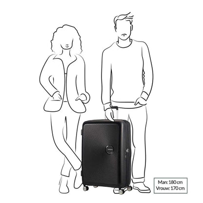 American Tourister Soundbox Spinner 77 Erweiterbarer Bass schwarz Hartschalenkoffer