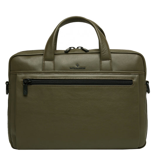 Castelijn & Beerens Nappa X Echo Laptop / Tablet Tas 15.6'' dark millitary