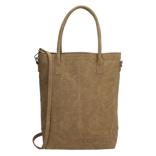 Zebra Trends Kartel Met Rits Shopper olijfgroen