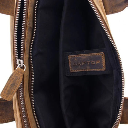 Plevier Retro Galileo Laptoptasche 3 Fächer 15,6" braun