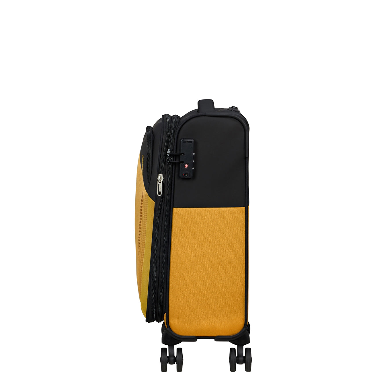 American Tourister Daring Dash Spinner S EXP black/yellow Soft suitcase