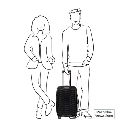 Samsonite Proxis Spinner 55/35 Erweiterbarer matt kletternder Efeu-Hartschalenkoffer