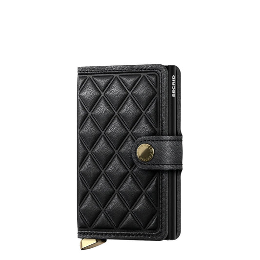 Secrid Miniwallet Emboss Diamond schwarze Damenbrieftasche