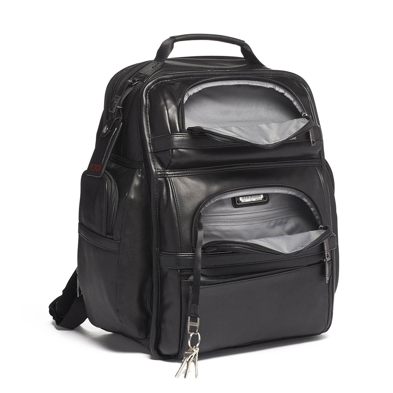 Tumi Alpha Leather Brief Pack Backpack black