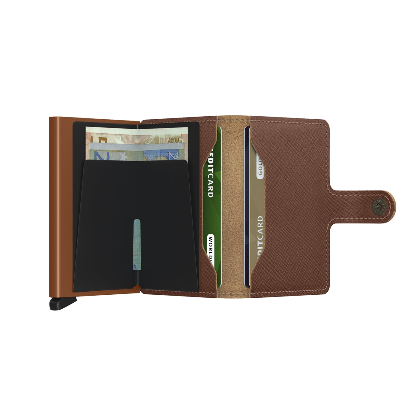 Secrid Miniwallet Wallet Saffiano Karamell Damenbrieftasche