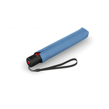 Knirps U.200 Ultra Light Duomatic Regenschirm UV-Schutz blau mit schwarzer Beschichtung