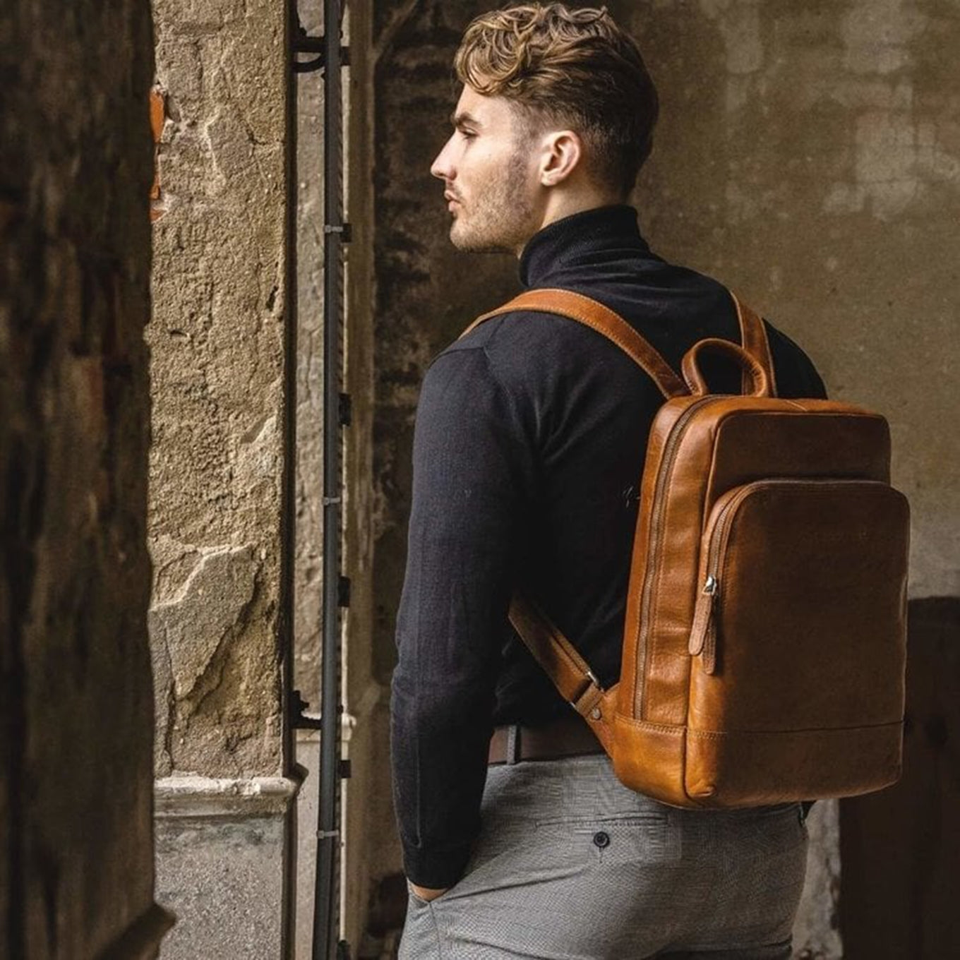 The Chesterfield Brand Mack Backpack 15.4'' cognac