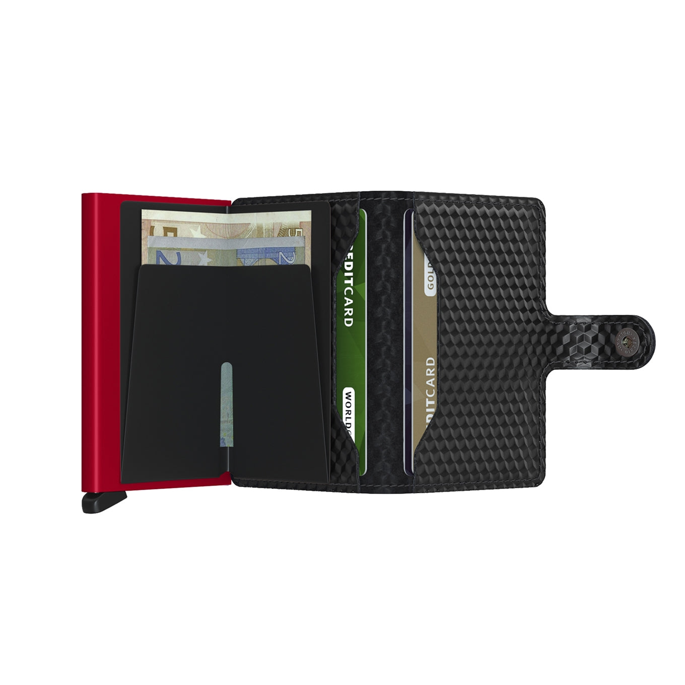 Secrid Miniwallet Wallet Cubic schwarz-rote Damenbrieftasche