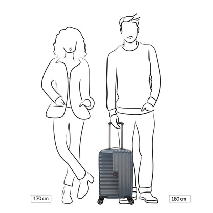 Anständiger Tourister Kabinentrolley 55/35 grauer Hartschalenkoffer