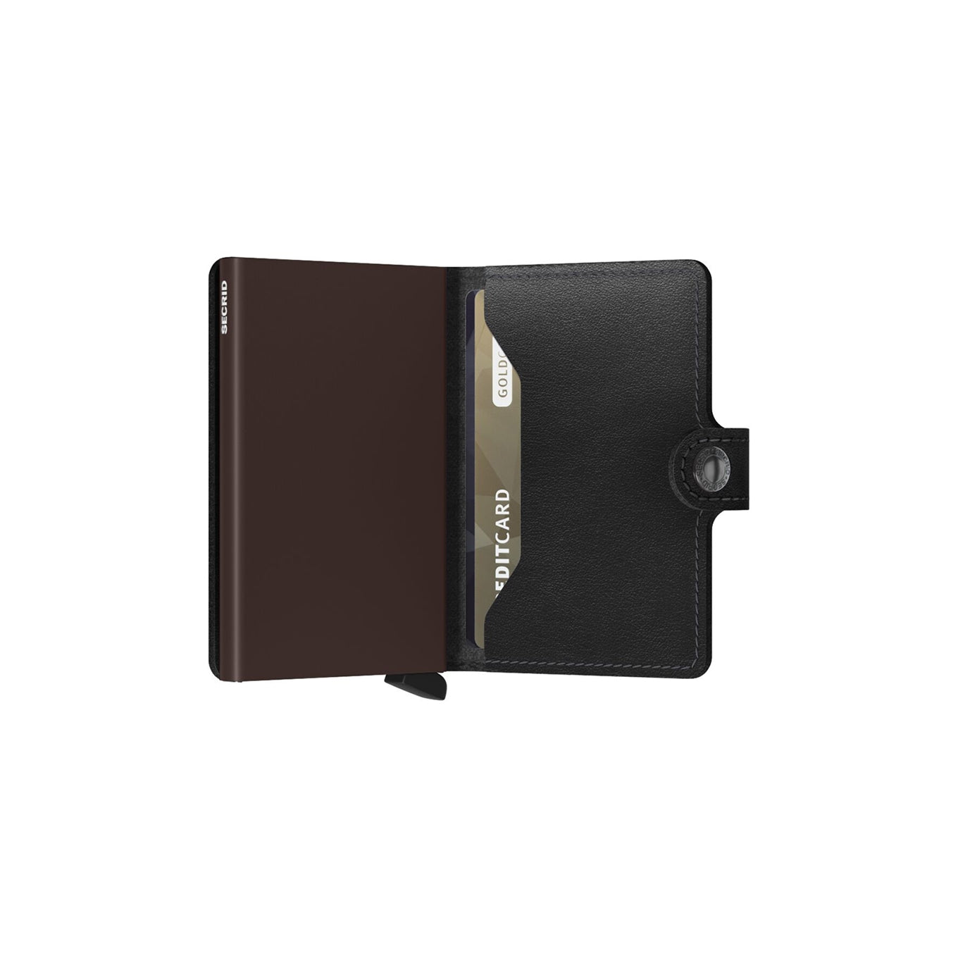 Secrid Miniwallet schwarz braun Damenbrieftasche