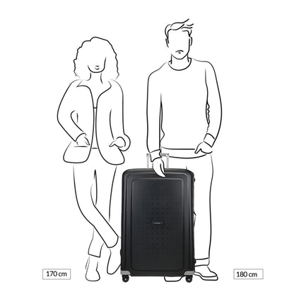 Samsonite S'Cure Spinner 81 schwarzer Hartschalenkoffer