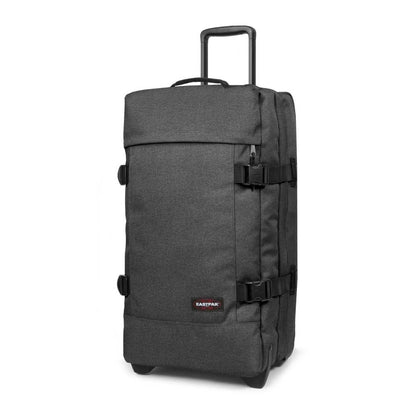 Eastpak Tranverz M schwarze Denim-Trolley-Reisetasche