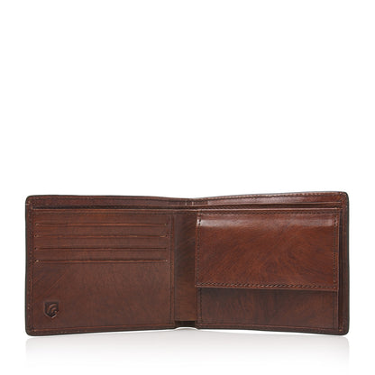Castelijn &amp; Beerens Rien Billfold 8 RFID Cognac Herrenbrieftasche