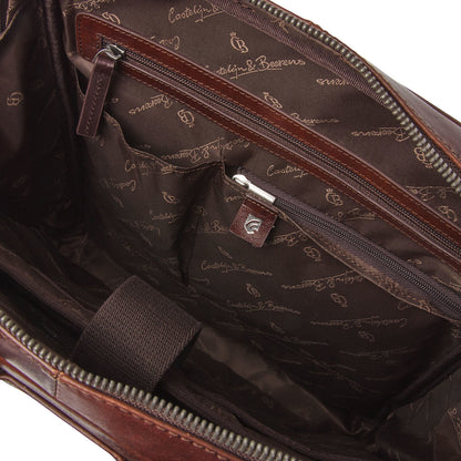 Castelijn &amp; Beerens Rien Laptop-Rucksack 15,6'' + Tablet-RFID-Rucksack in Cognac