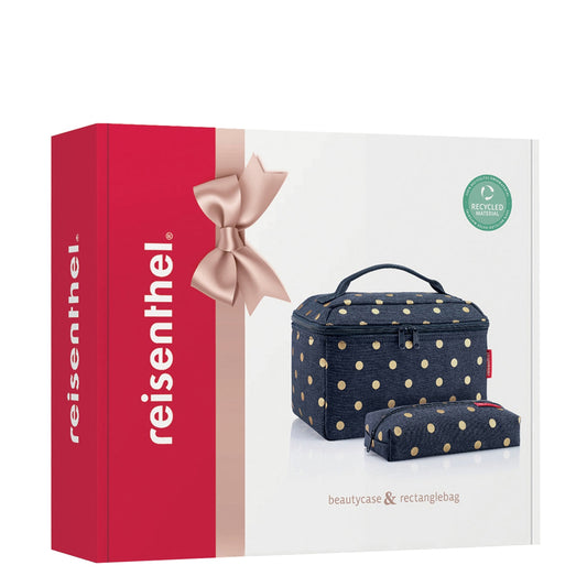 Reisenthel Beautycase Giftset metallic dots blue