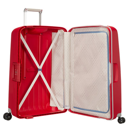 Samsonite S'Cure Spinner 55 + 75 Set crimson red Hard Case
