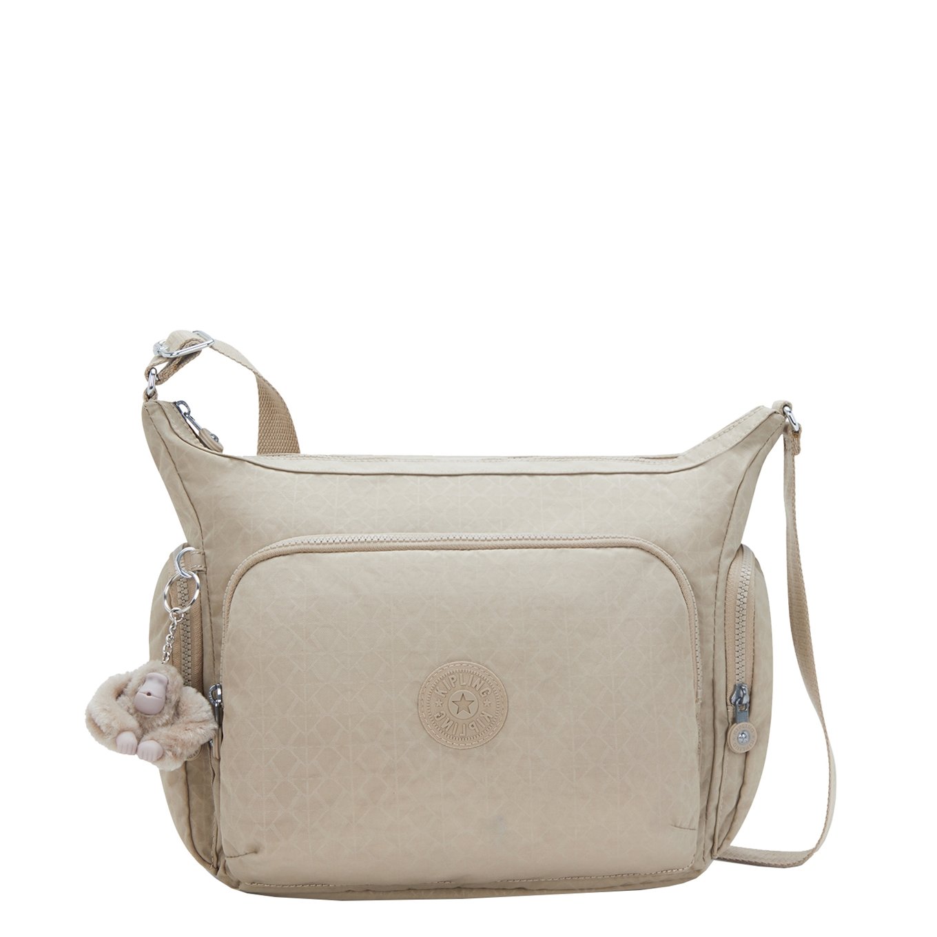 Kipling Gabb sign beige emb Damentasche