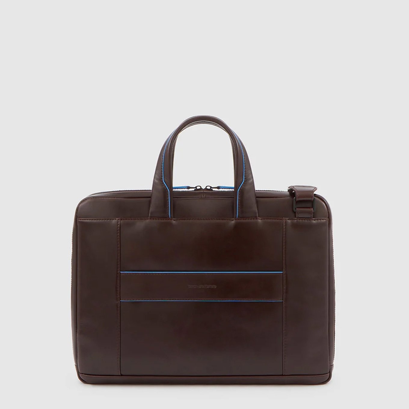 Piquadro Blue Square Computer Portfolio Briefcase 14'' mahogany