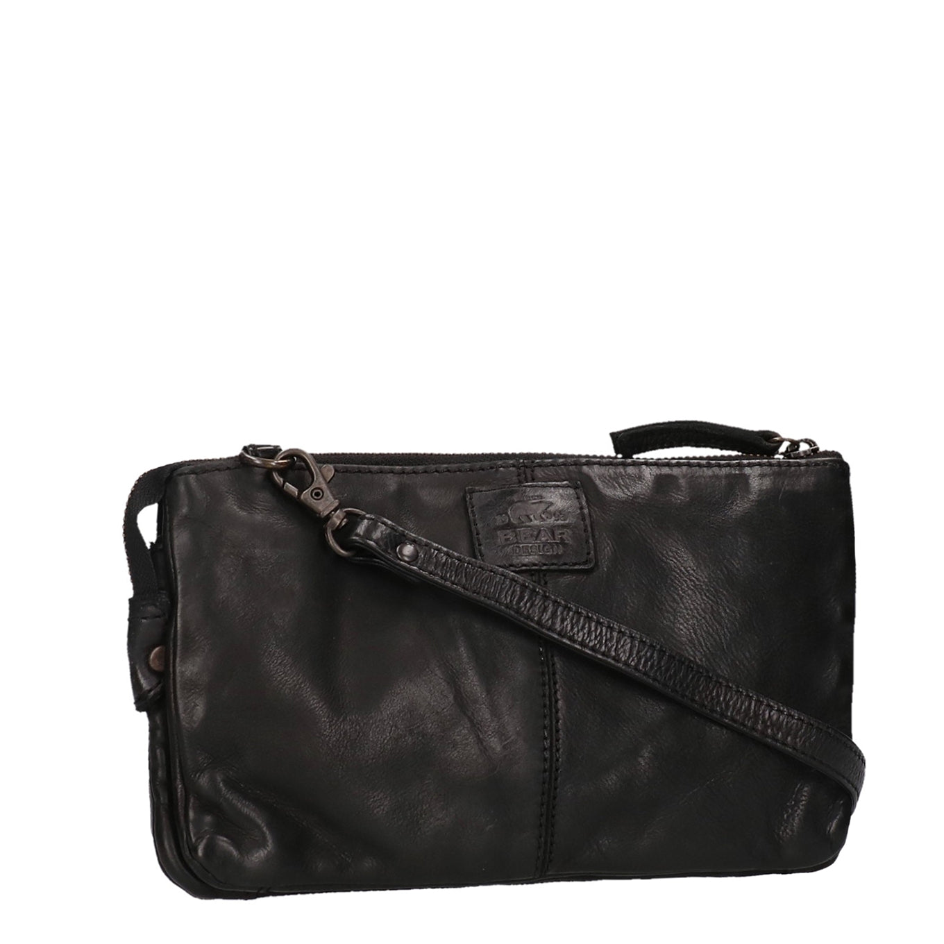 Bear Design Cow Lavato Clutch schwarze Damentasche