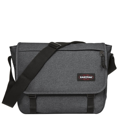Eastpak Delegate + Umhängetasche aus schwarzem Denim