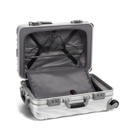 Tumi 19 Degree Aluminium International erweiterbares Handgepäck-Hartschalenkoffer in Silber
