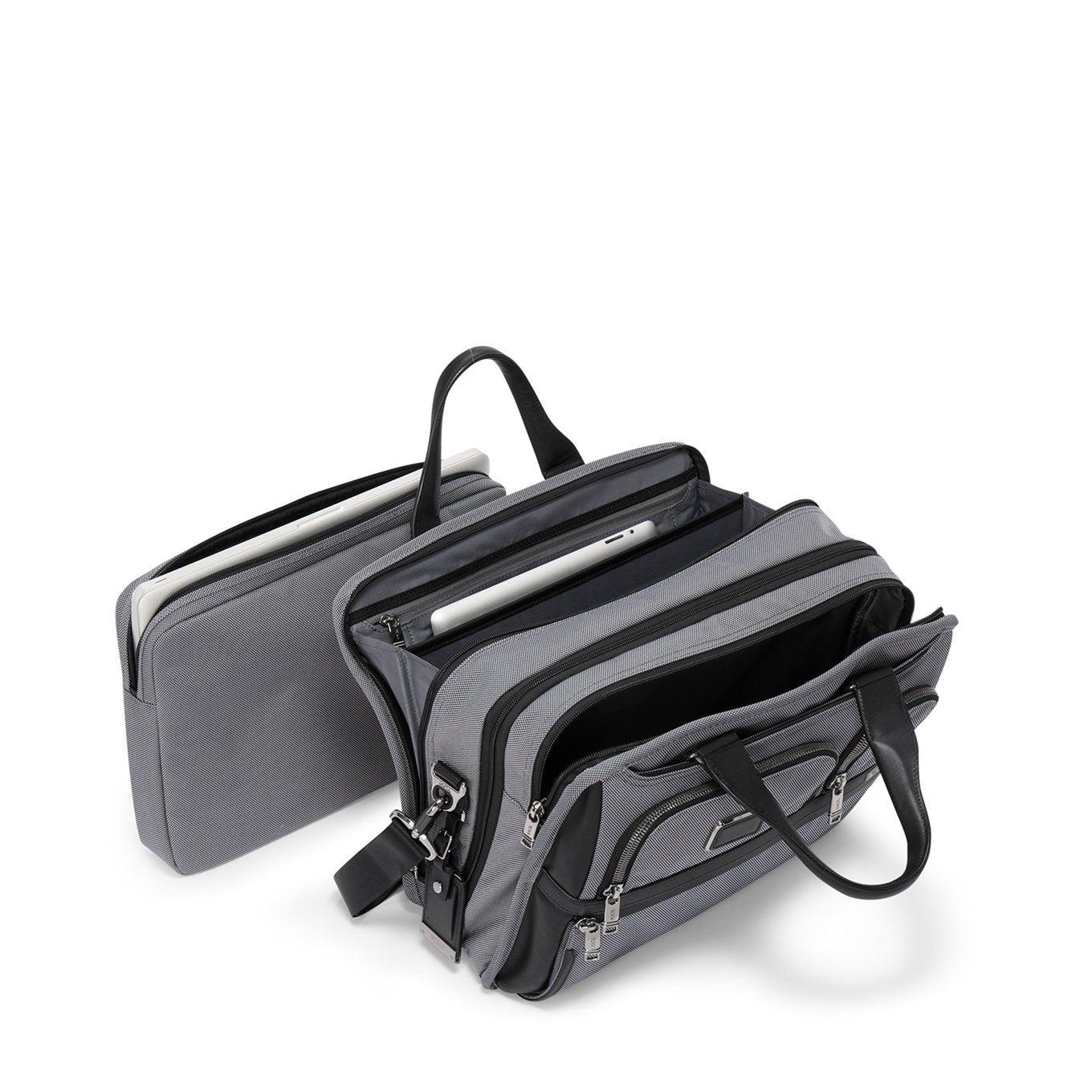 TUMI Alpha EXP Org Laptop Brief meteor grey
