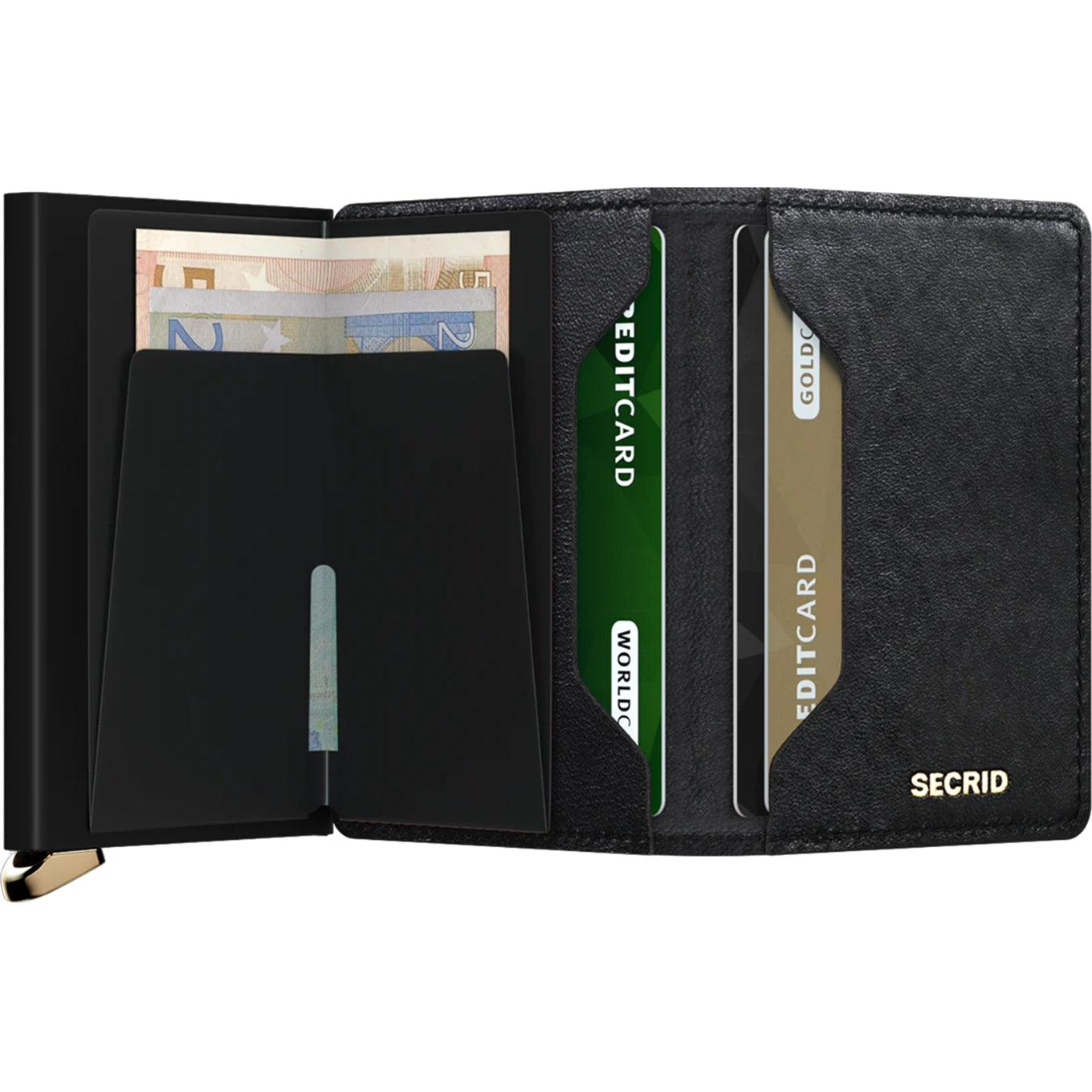 Secrid Slimwallet Emboss Diamond schwarze Damenbrieftasche