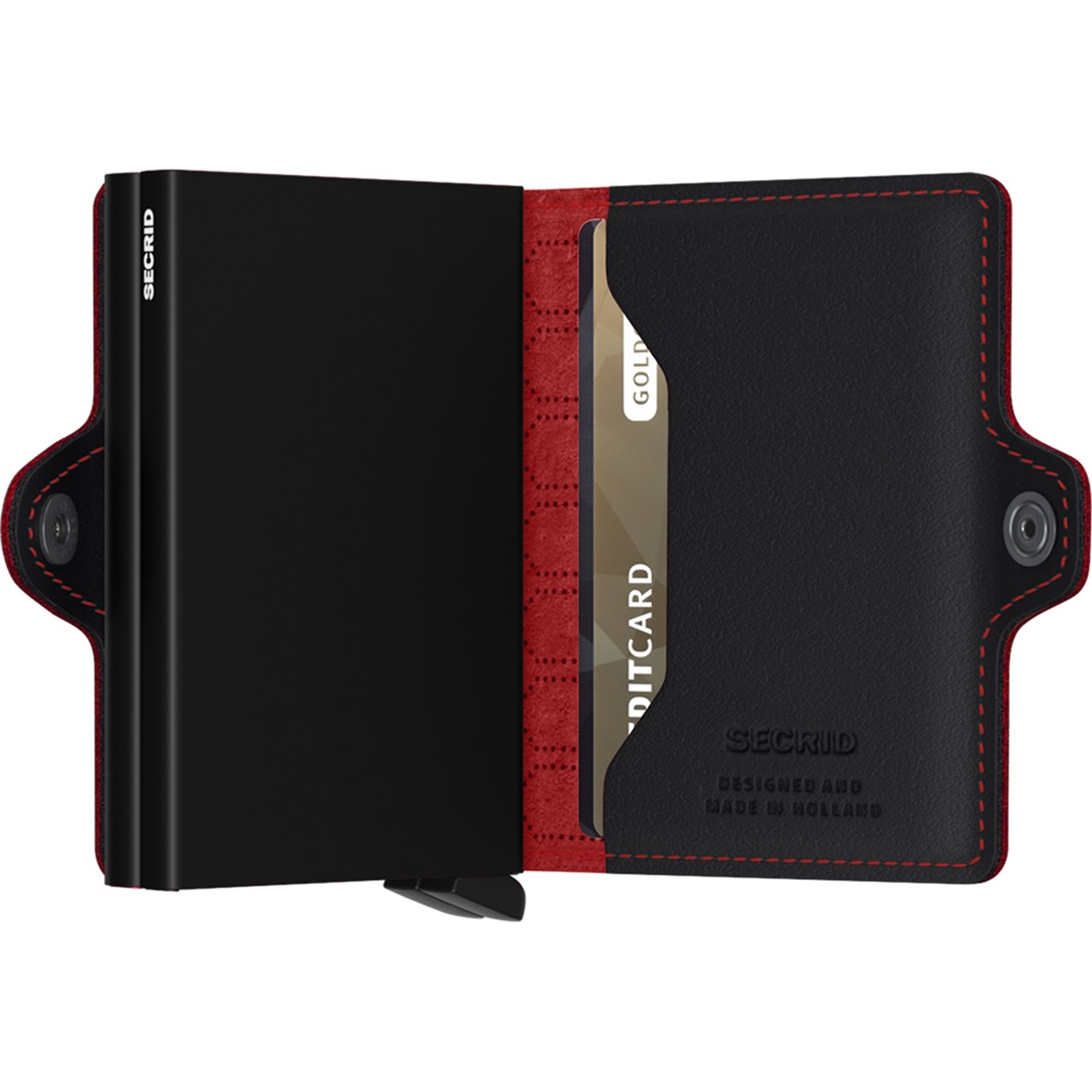 Secrid Twinwallet Portemonnee Fuel black & red