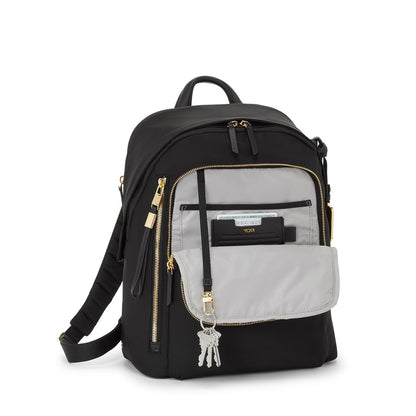 Tumi Voyageur Halsey Rucksack schwarz/goldener Rucksack