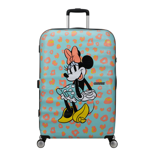 American Tourister Wavebreaker Disney Spinner 77/28 TSA Minnie Pastel Dots Hard Case